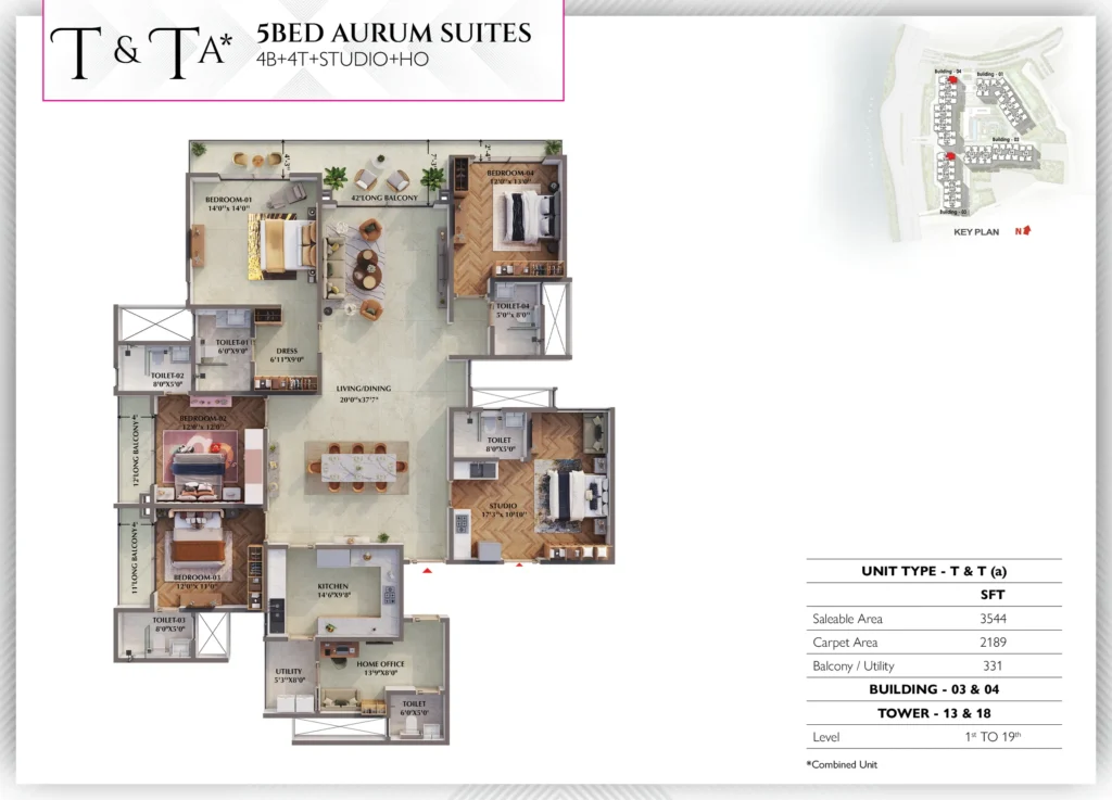 3544 sqft 5 bed